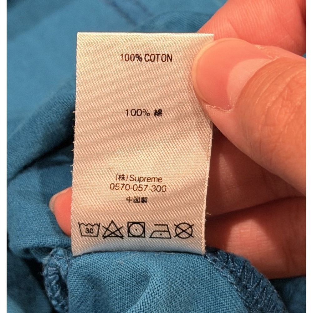 2 Supreme Small Box Logo Tee Shirts Teal Blue & Royal‎ Purple Men's Size M - Picture 6 of 14